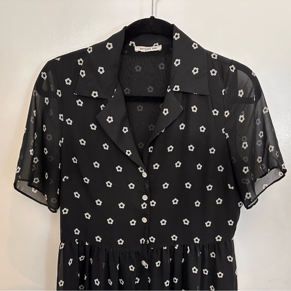 Sandy Liang Picasso Maxi Shirt Dress size 4 - Picture 3 of 10